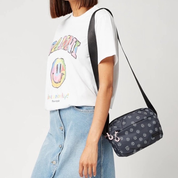 Ganni Smiley Face Recycled Crossbody Bag - Picture 10 of 10
